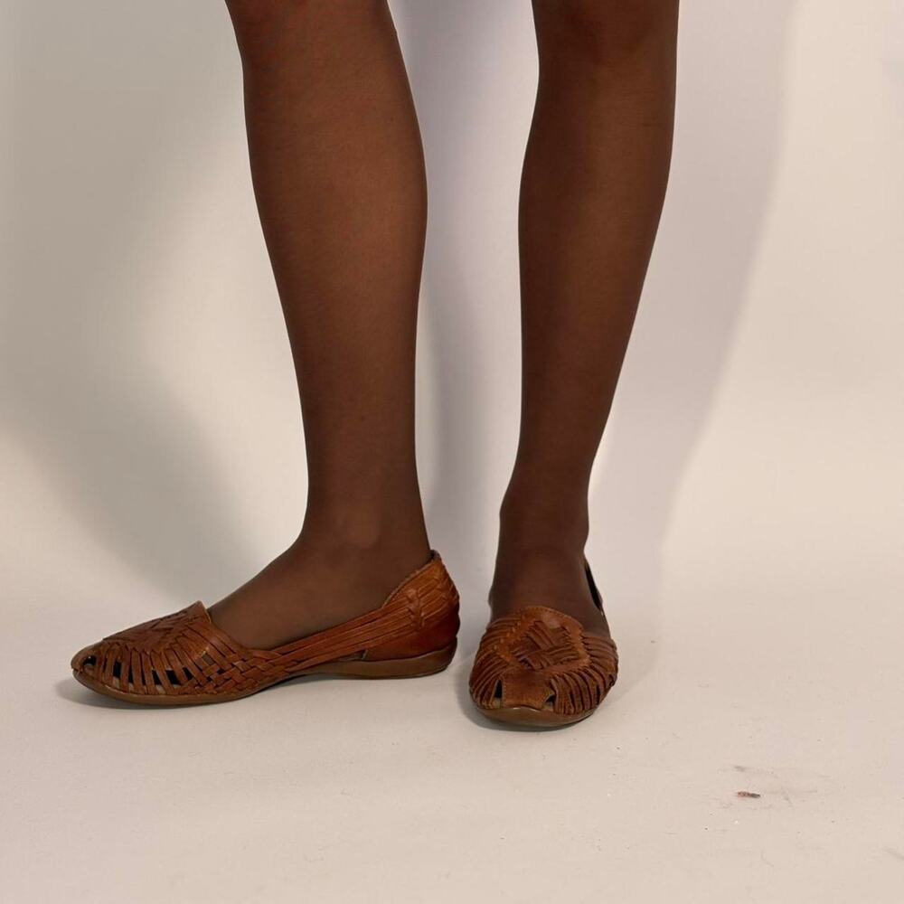 Naturalizer Braided Leather Slip-Ons - Brown, Size 8 - Picture 2 of 8